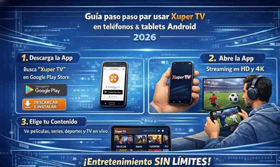 usar Xuper TV en teléfonos y tablets Android