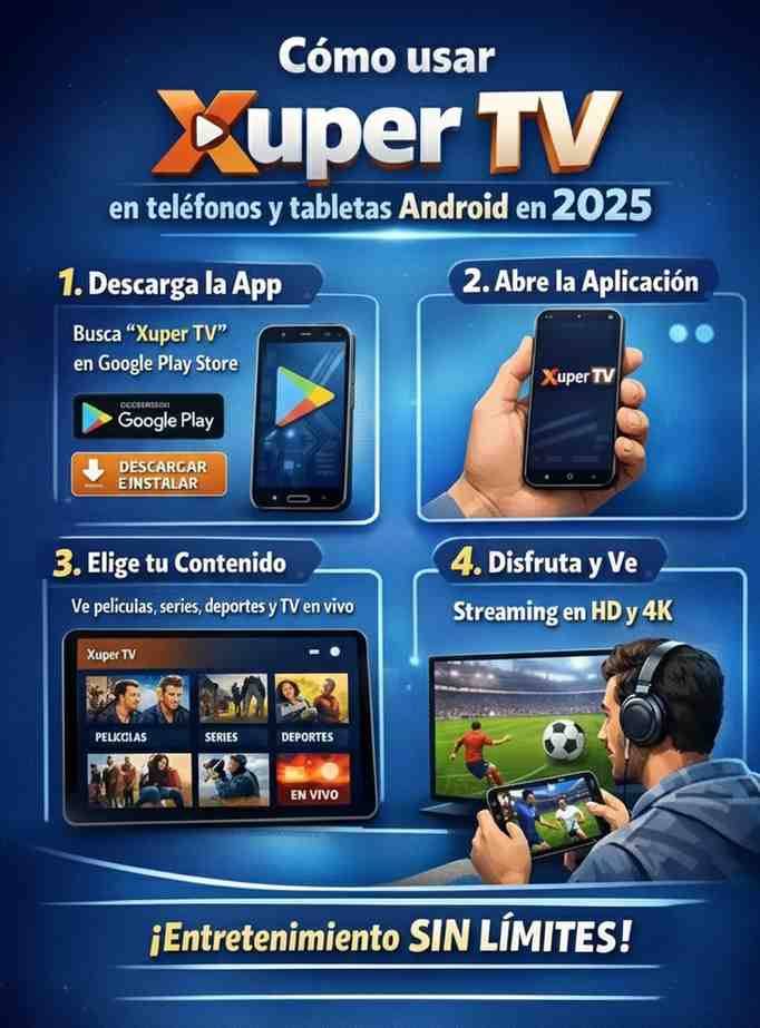 Como usar Xuper TV en telefonos y tabletas Android